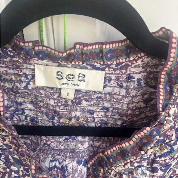 Sea Women's Purple Floral Top - Picture 2 of 2